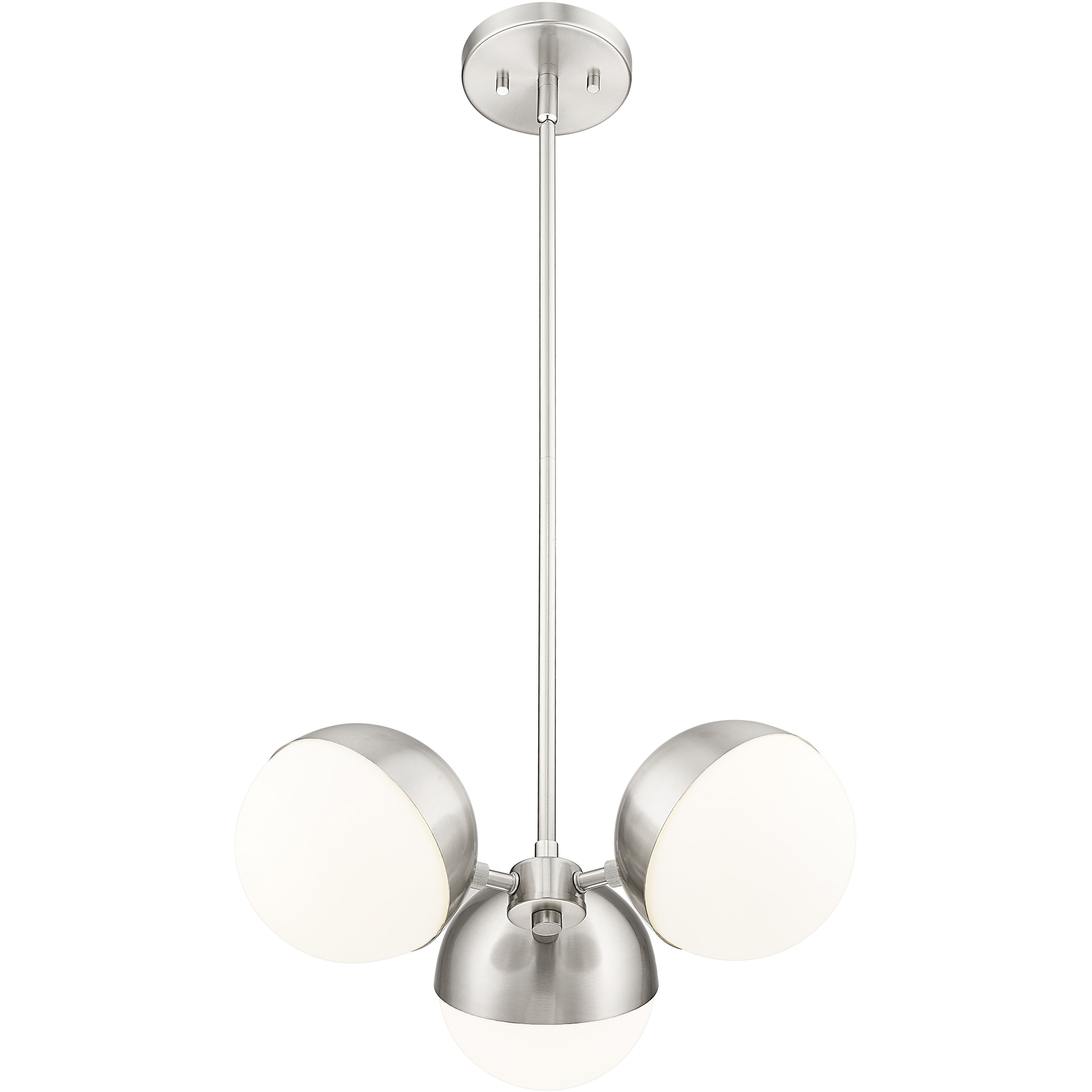 Realm Sphere 3 Light 17.25 inch Brushed Nickel Chandelier Ceiling Light