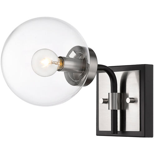 Parsons 1 Light 6 inch Matte Black/Brushed Nickel Wall Sconce Wall Light