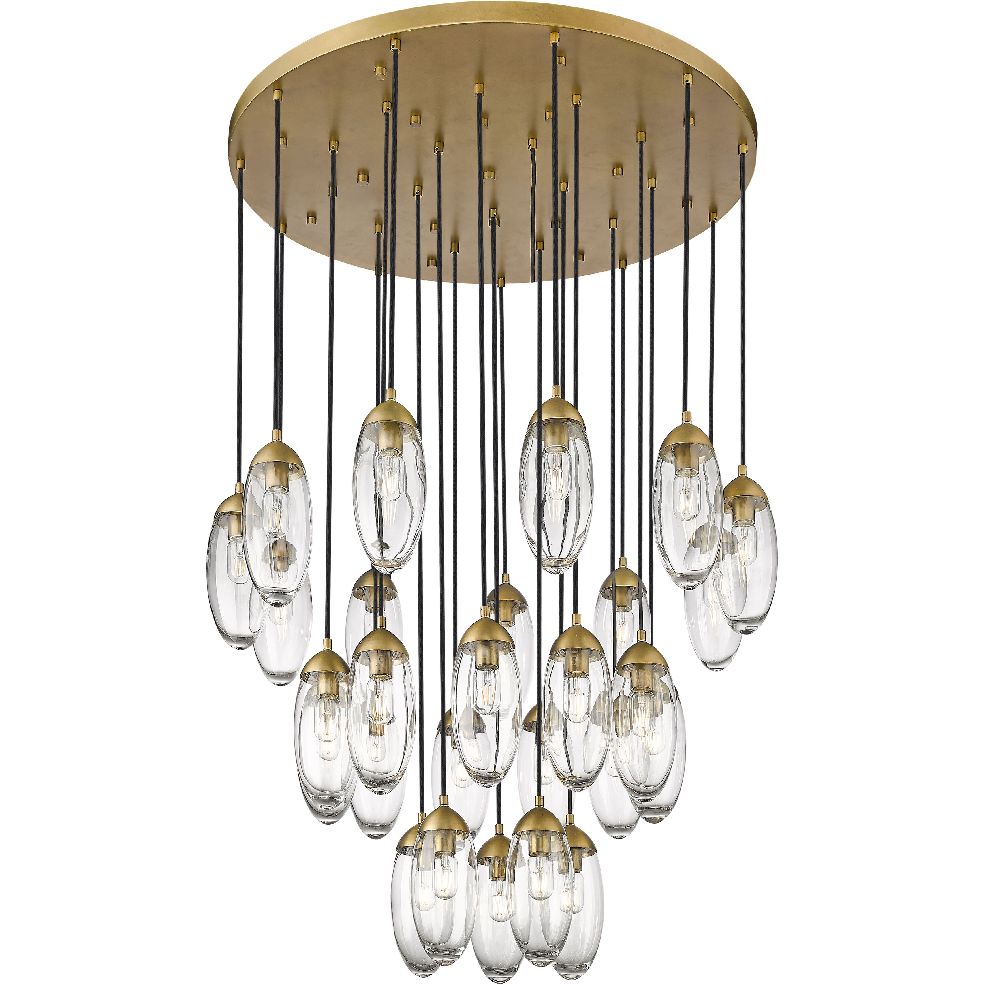 Arden 27 Light 36 inch Rubbed Brass Chandelier Ceiling Light