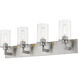 Savannah 4 Light 31.5 inch Brushed Nickel Vanity Wall Light