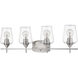 Joliet 4 Light 30 inch Brushed Nickel Vanity Wall Light