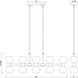 Artemis 10 Light 40 inch Matte Black Linear Chandelier Ceiling Light