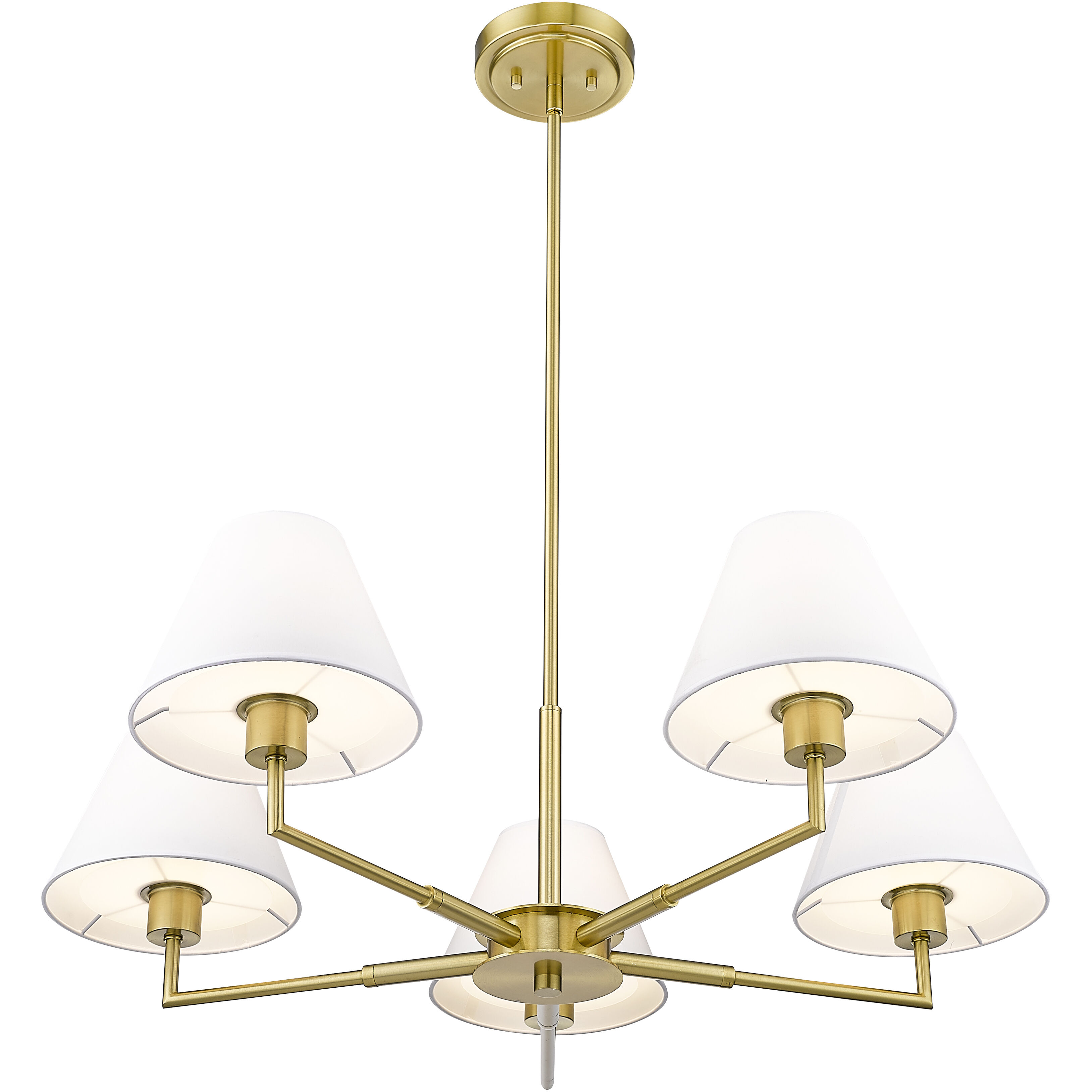 Leila 5 Light 34 inch Luxe Gold Chandelier Ceiling Light