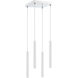 Forest LED 9.5 inch Chrome Chandelier Ceiling Light in Matte White Steel