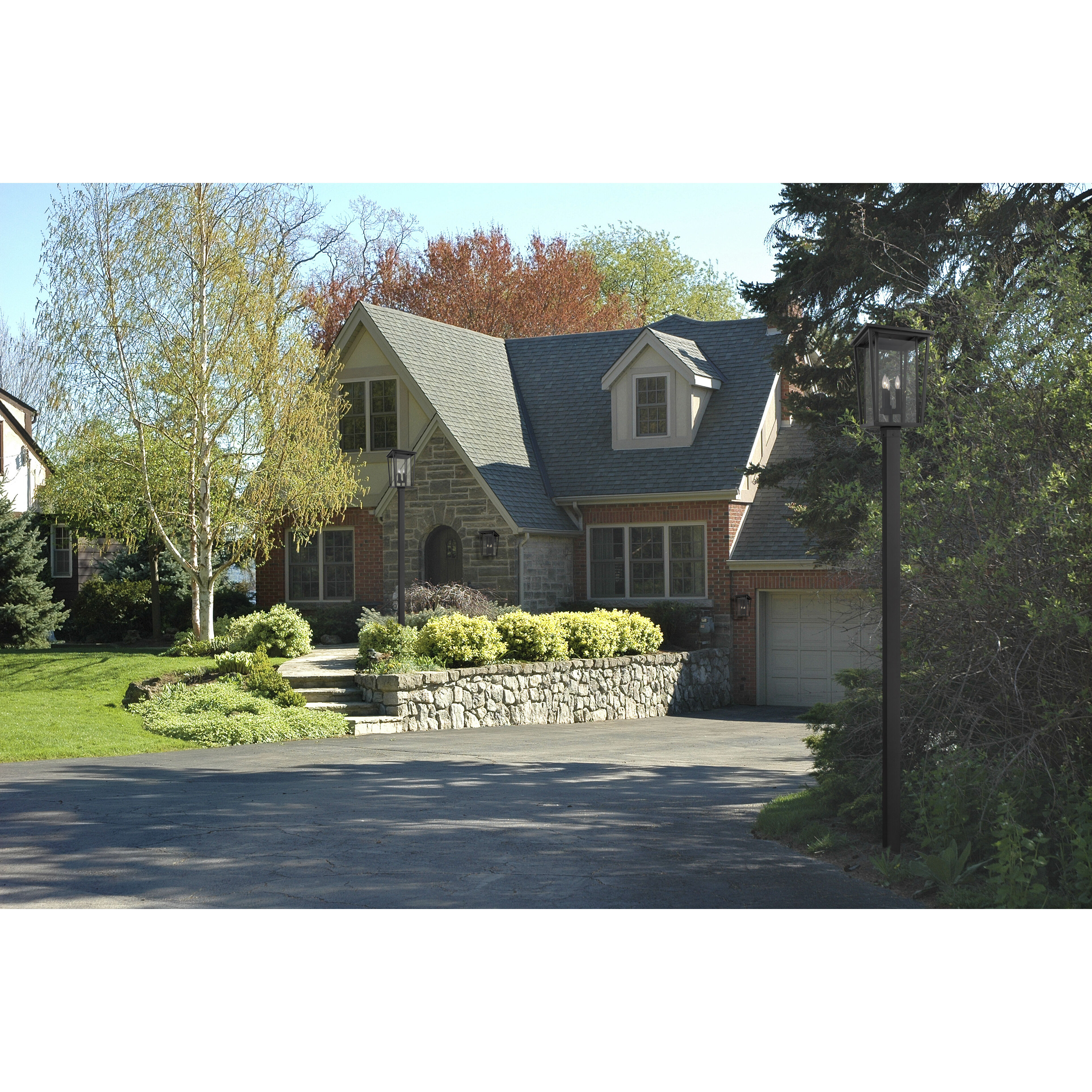 Seoul 3 Light 22.75 inch Black Outdoor Wall Light