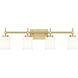 Cadoc 4 Light 31.5 inch Modern Gold Bath Vanity Light Wall Light