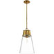 Wentworth 1 Light 11.5 inch Rubbed Brass Pendant Ceiling Light