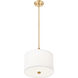 Linden LED 12 inch Modern Gold Pendant Ceiling Light
