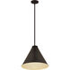 Eaton 1 Light 18 inch Bronze Plate Pendant Ceiling Light