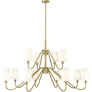 Gianna 12 Light 60.25 inch Modern Gold Chandelier Ceiling Light