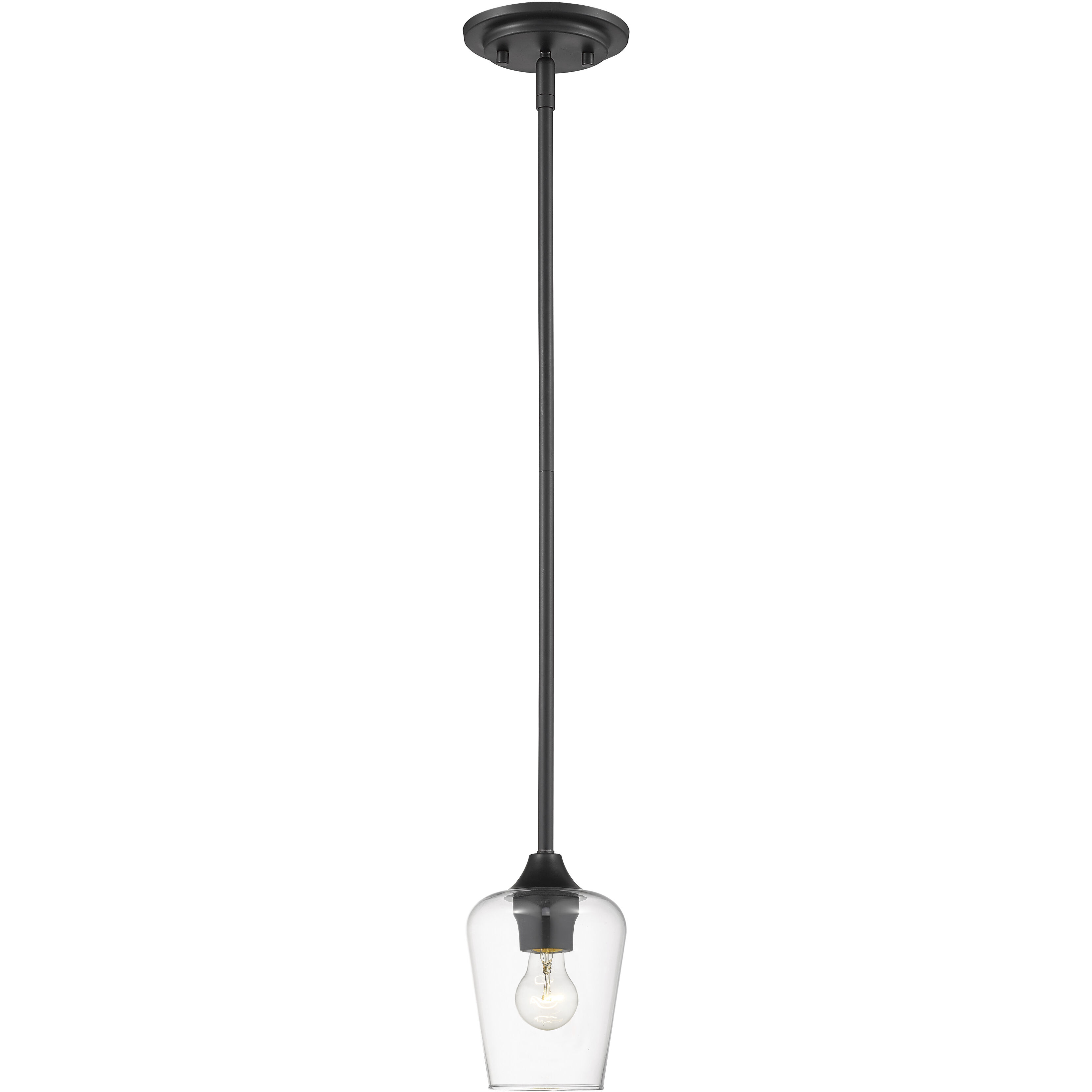 Joliet 1 Light 5.5 inch Matte Black Pendant Ceiling Light