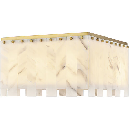 Viviana 9 Light 19.5 inch Rubbed Brass Flush Mount Ceiling Light