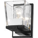 Bleeker Street 1 Light 5 inch Matte Black and Chrome Wall Sconce Wall Light