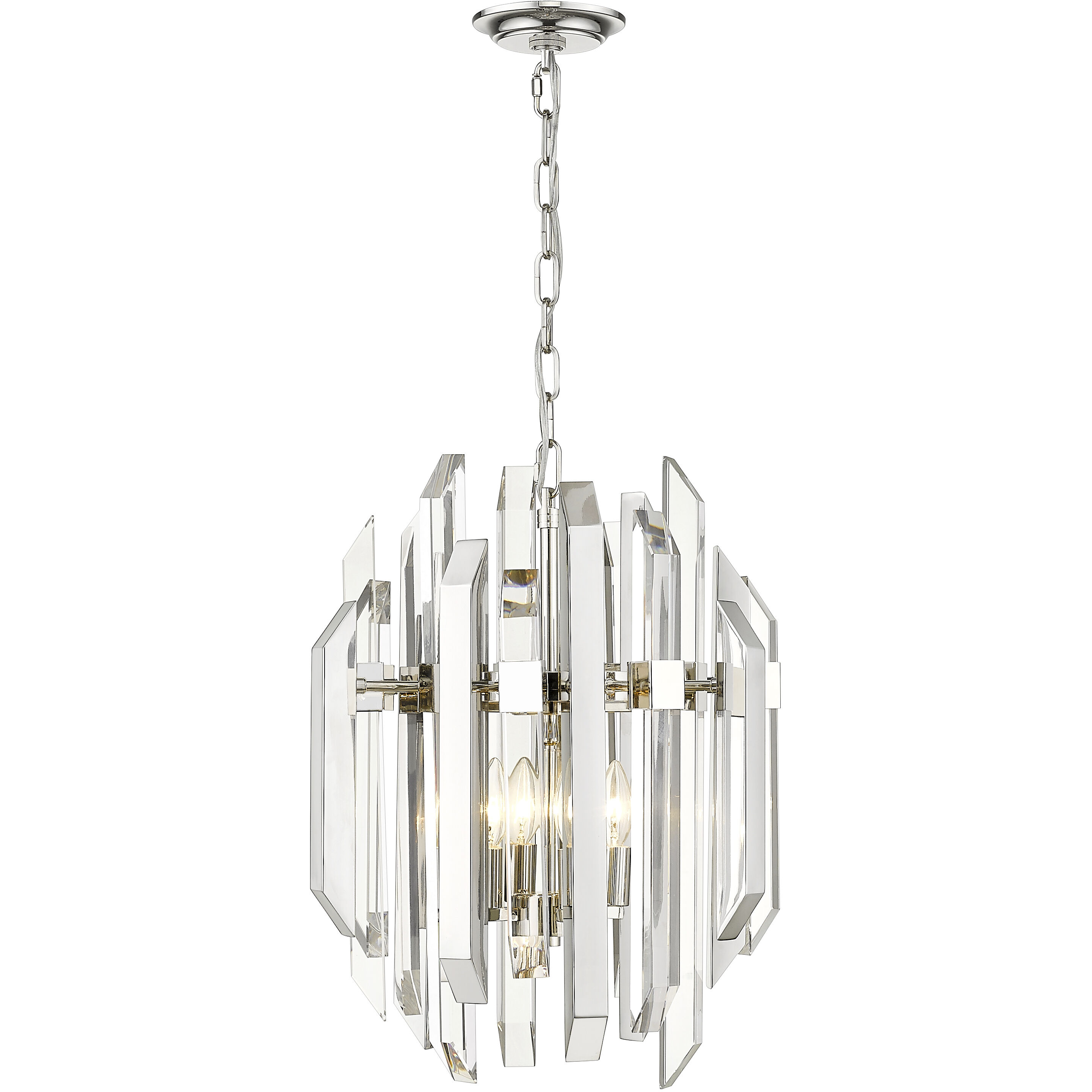 Bova 4 Light 16.75 inch Polished Nickel Chandelier Ceiling Light