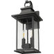 Tiberius 2 Light 18 inch Black Outdoor Wall Light