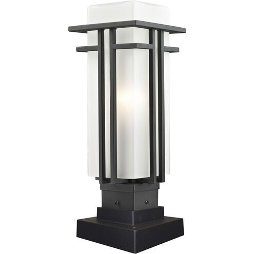 Abbey 1 Light 18.25 inch Black Outdoor Pier Mounted Fixture