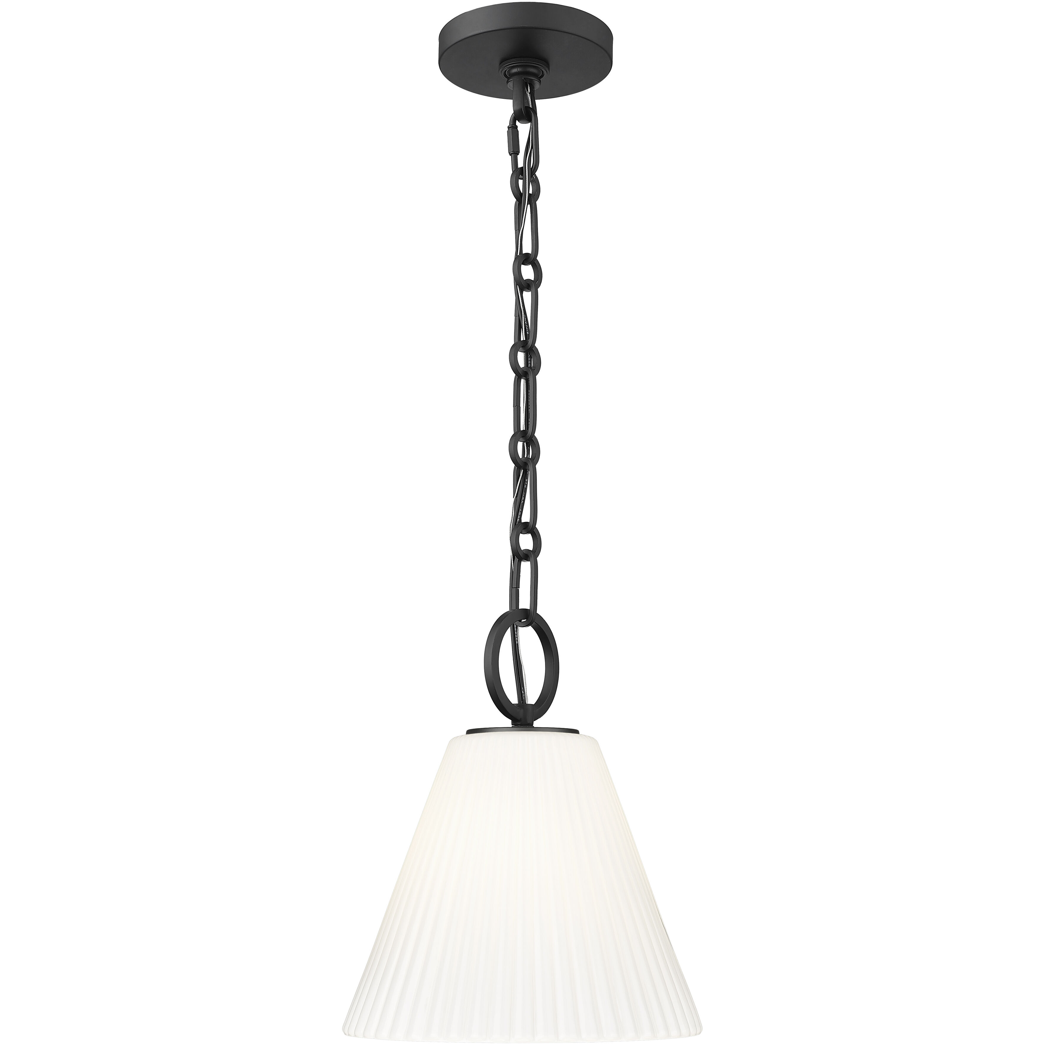 Alaric 1 Light 10 inch Matte Black Pendant Ceiling Light