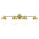 Vaughn 4 Light 31.5 inch Luxe Gold Vanity Wall Light