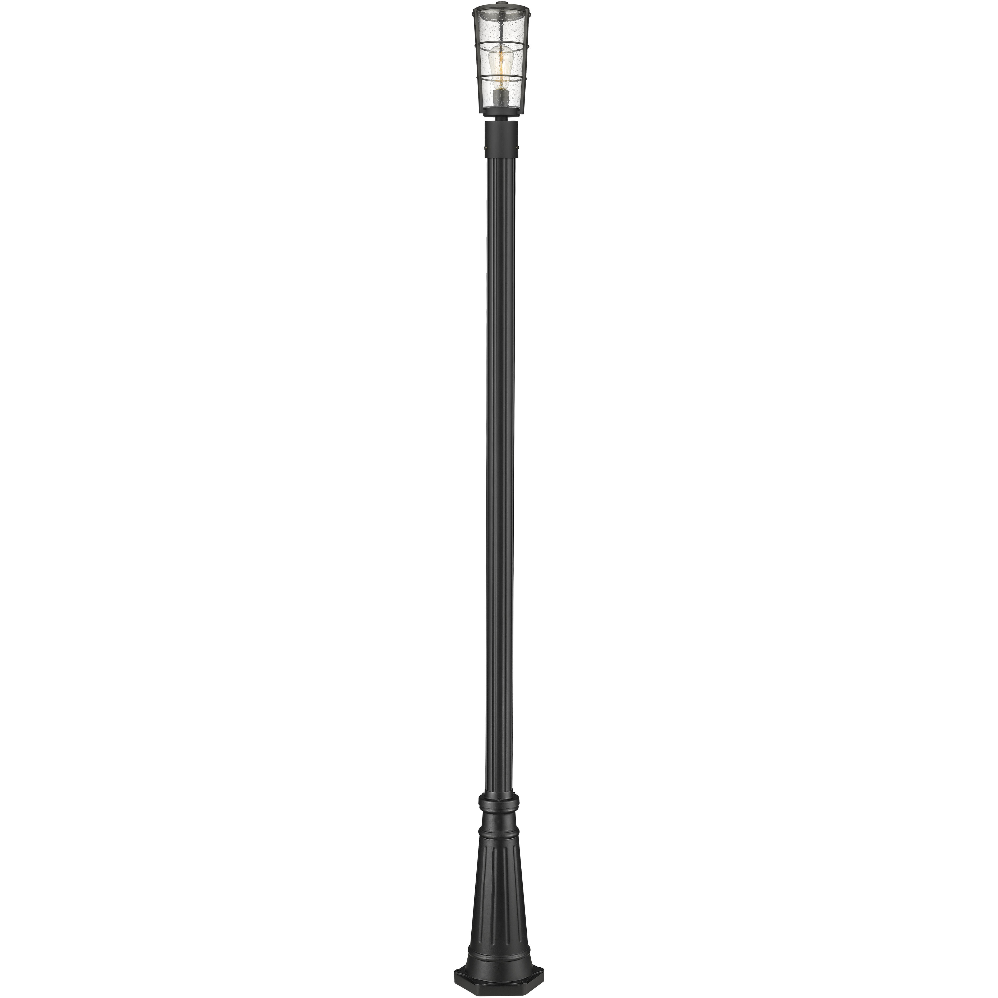Helix 1 Light 109.25 inch Black Outdoor Post Mounted Fixture