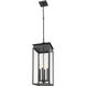 Nova 4 Light 10.5 inch Black Outdoor Chain Mount Ceiling Fixture