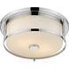 Savannah 2 Light 13.75 inch Chrome Flush Mount Ceiling Light
