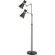 Soriano 56.5 inch 60.00 watt Matte Black and Brushed Nickel Floor Lamp Portable Light
