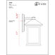 Mesa 1 Light 14 inch Black Outdoor Wall Light