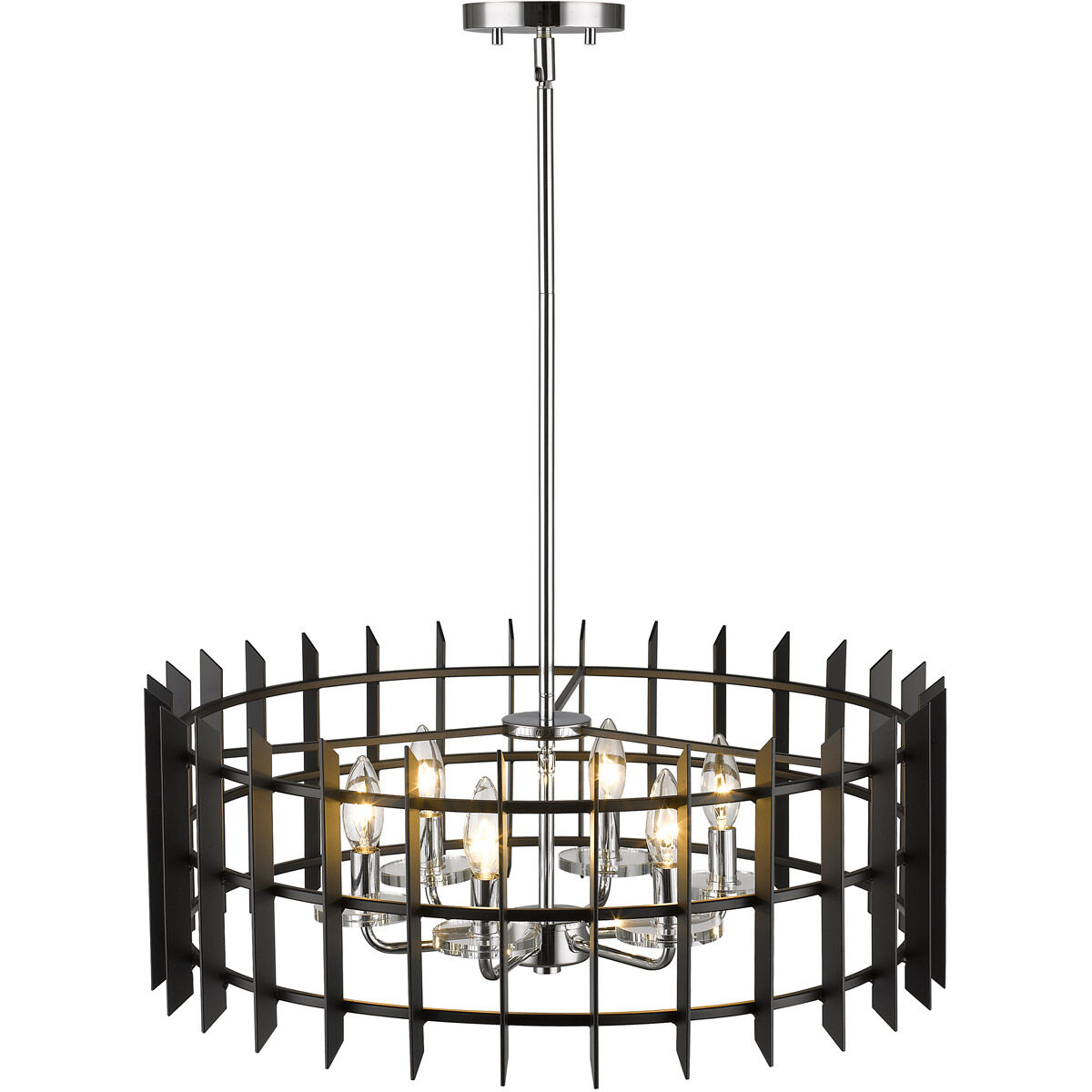 Haake 6 Light 24 inch Chrome Pendant Ceiling Light