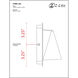 Obelisk LED 6.25 inch Black Outdoor Wall Light