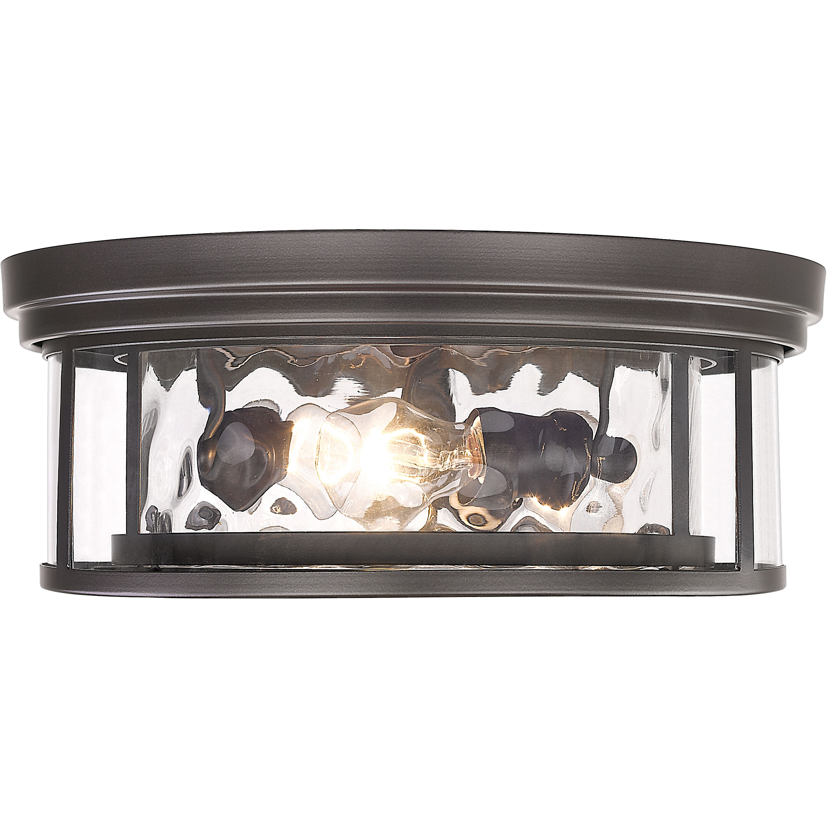 Clarion 3 Light 16 inch Bronze Flush Mount Ceiling Light