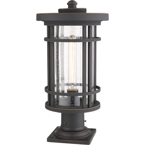 Jordan 1 Light 19.75 inch Oil Rubbed Bronze Outdoor Pier Mounted Fixture in 7.25