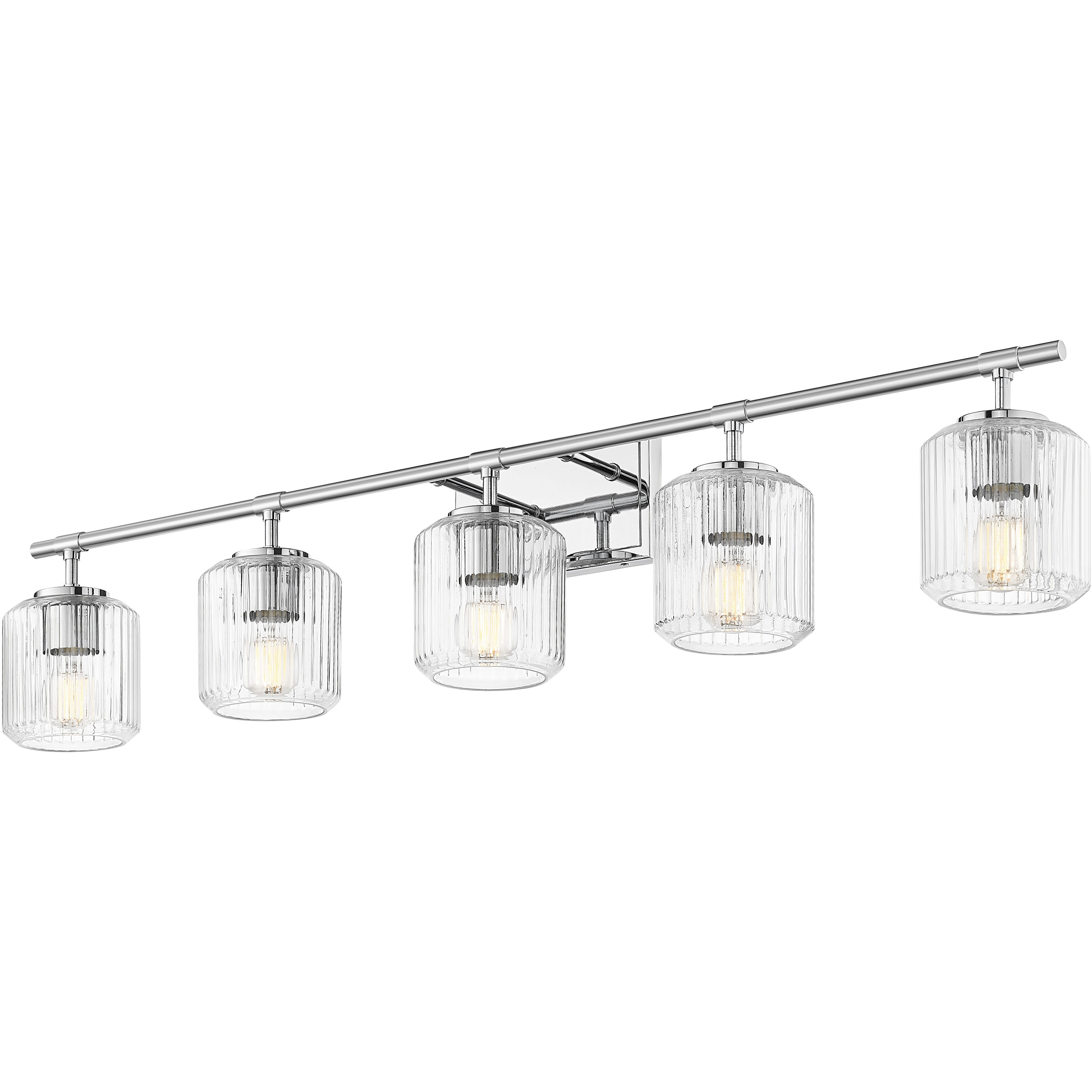 Landon 5 Light 42 inch Chrome Vanity Wall Light