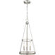 Prescott 3 Light 12 inch Brushed Nickel Pendant Ceiling Light