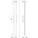 Stylet LED 48 inch Sand Black Outdoor Wall Light