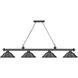 Cordon 4 Light 81.75 inch Bronze Plate Billiard Ceiling Light in Bronze Metal