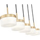 Renaud LED 46 inch Modern Gold Linear Chandelier Ceiling Light
