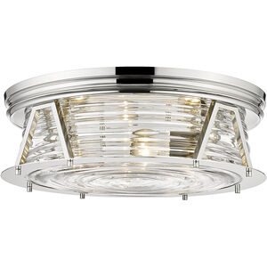 Cape Harbor 4 Light 20 inch Polished Nickel Flush Mount Ceiling Light
