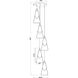 Aimie 5 Light 12 inch Matte Black Chandelier Ceiling Light
