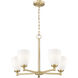 Oren 5 Light 25 inch Modern Gold Chandelier Ceiling Light