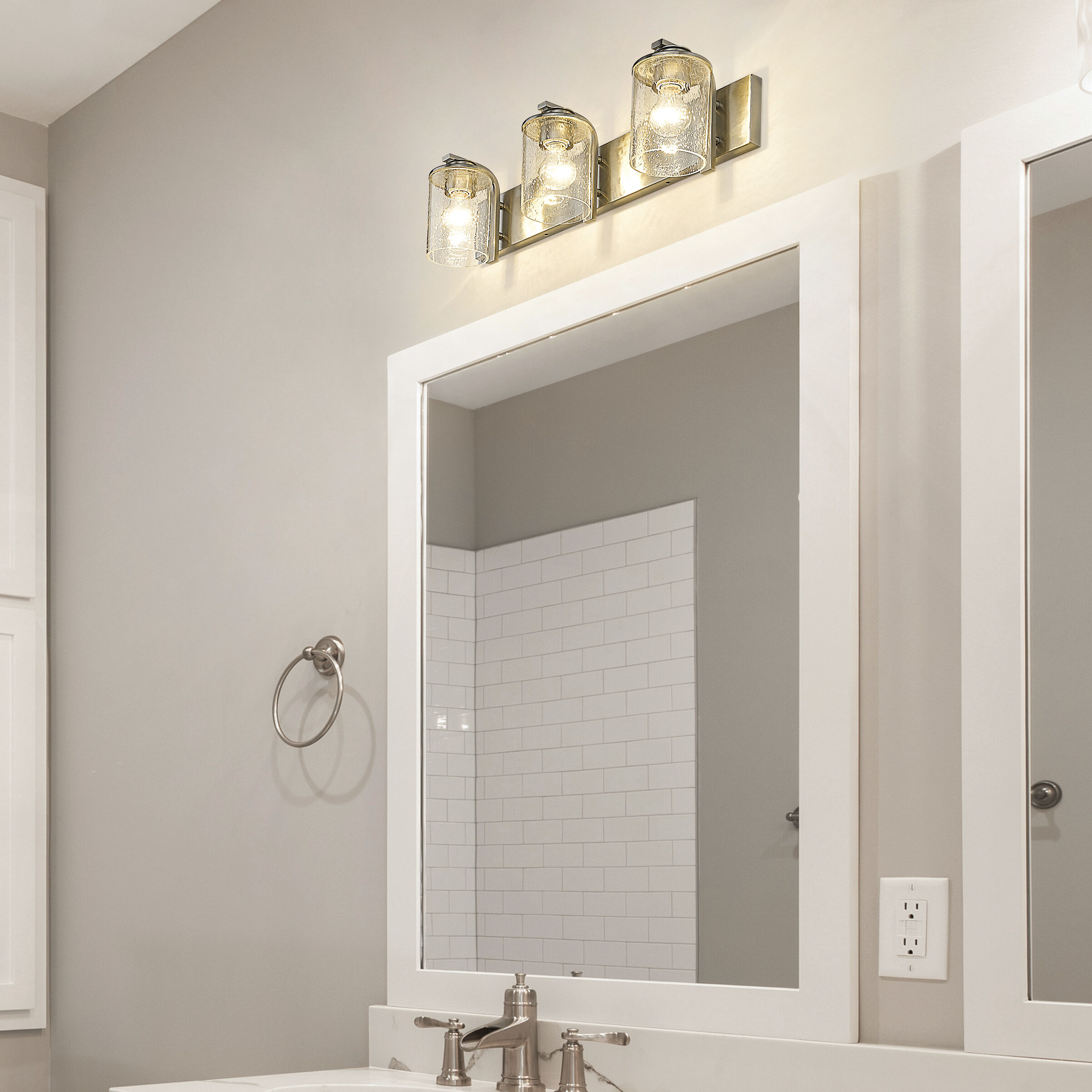 Beckett 3 Light 23 inch Brushed Nickel Vanity Wall Light