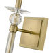 Ava 1 Light 5.5 inch Rubbed Brass Wall Sconce Wall Light