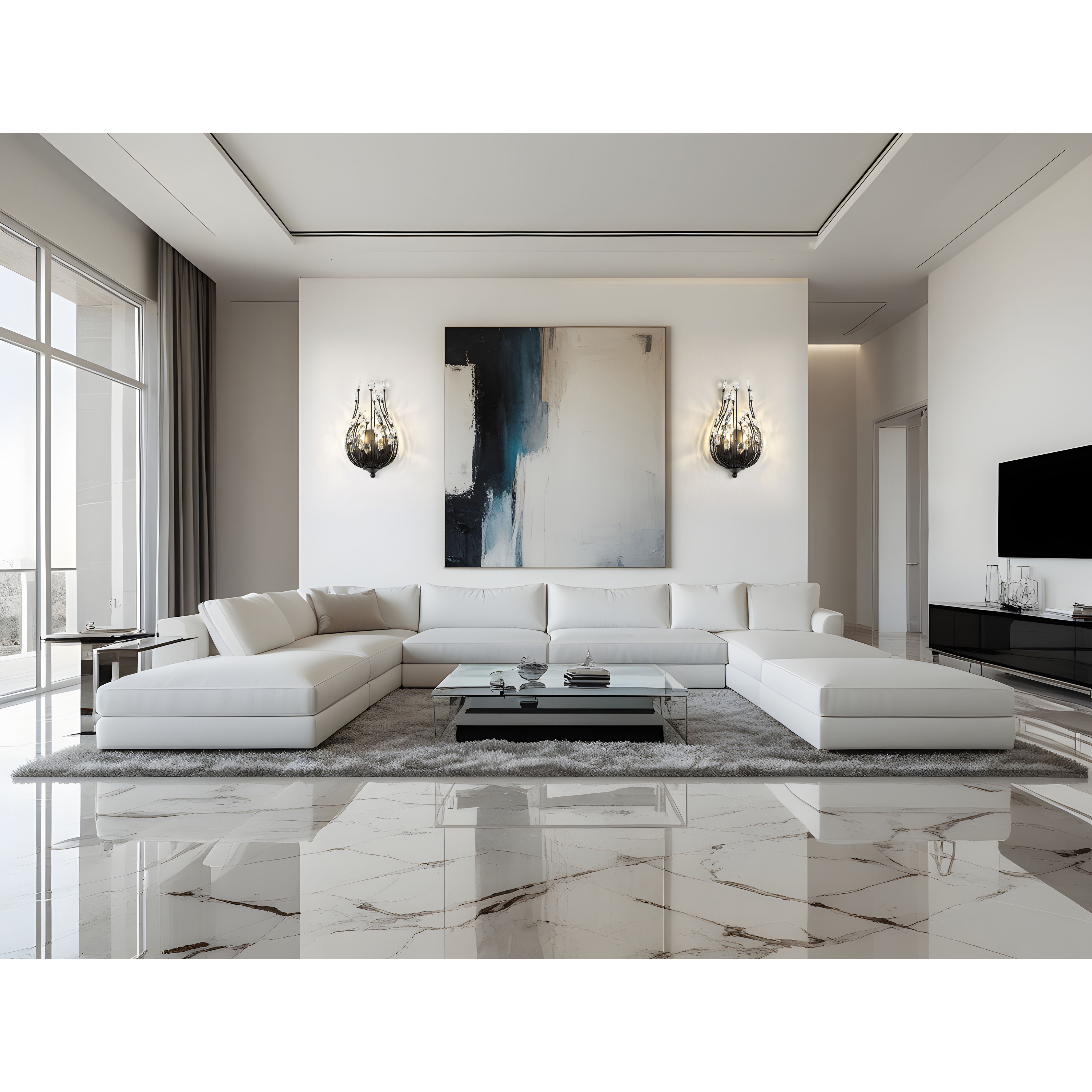 Gabriella Wall Sconce Wall Light in Matte Black