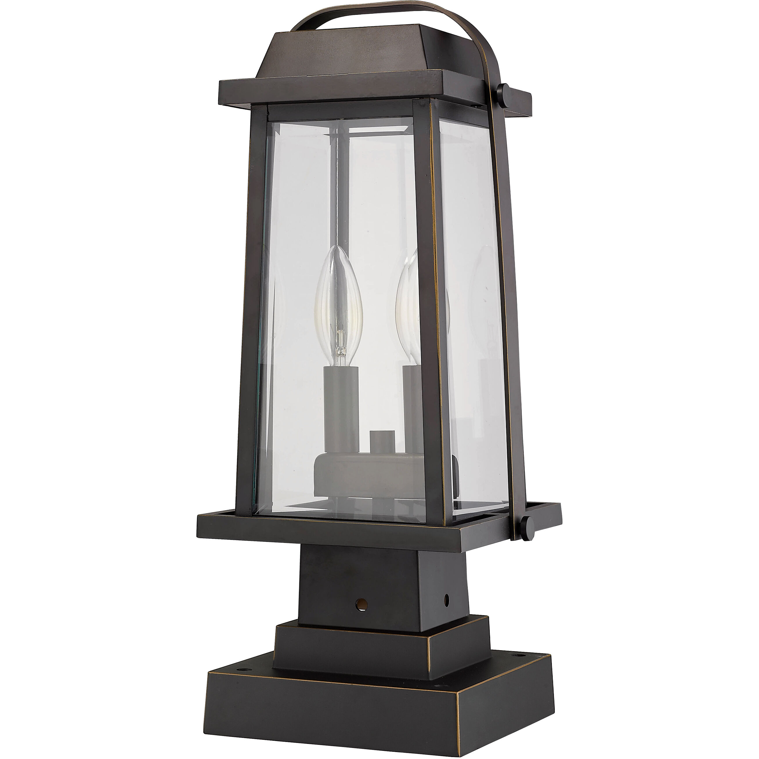 Millworks 2 Light 17.75 inch Oil Rubbed Bronze Outdoor Pier Mounted Fixture