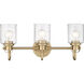 Kinsley 3 Light 22 inch Heirloom Gold Bath Vanity Wall Light in Heritage Gold