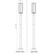 Aura 1 Light 99.5 inch Black Outdoor Post Mounted Fixture in G9
