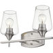 Joliet 2 Light 15 inch Brushed Nickel Vanity Wall Light
