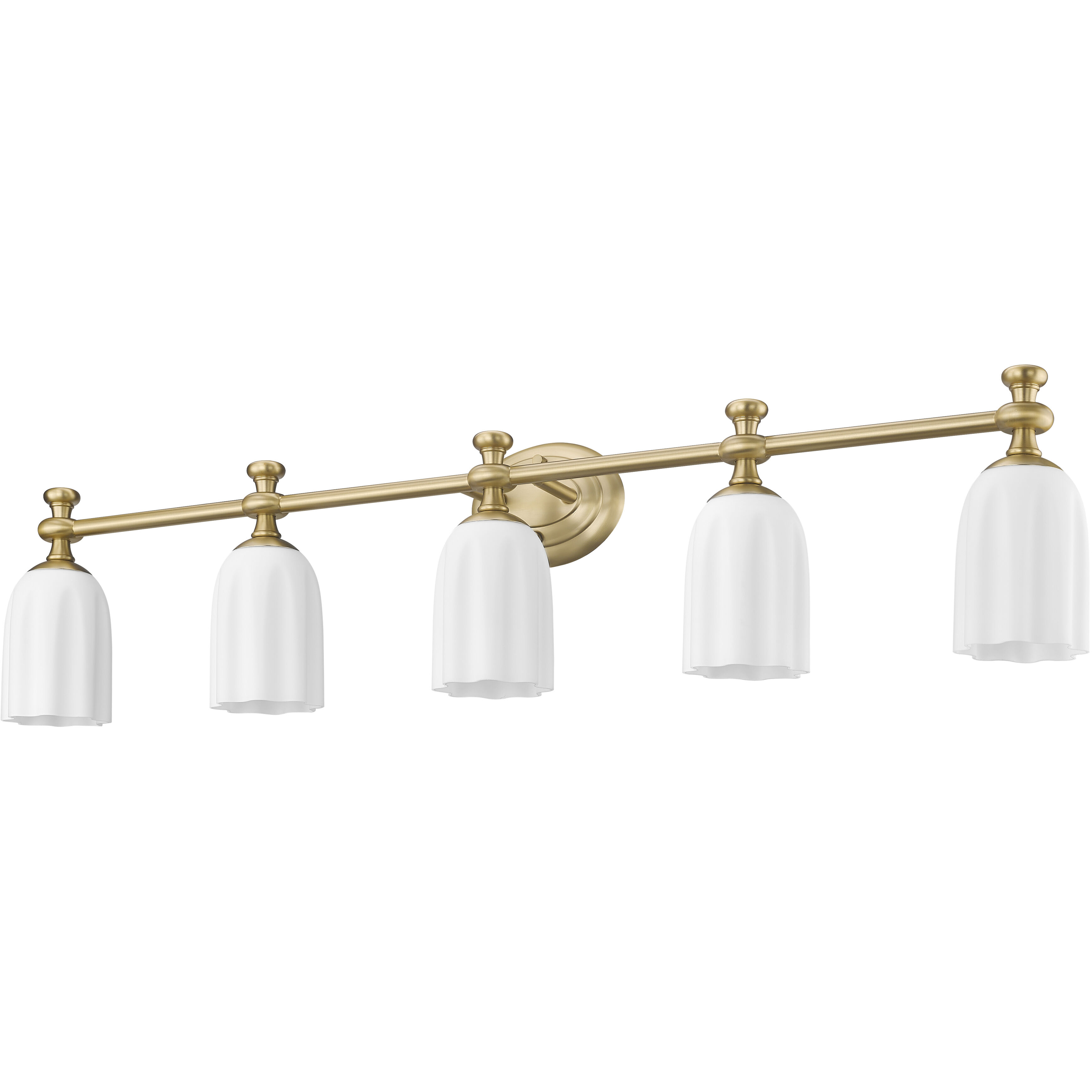 Orion 5 Light 40.25 inch Modern Gold Bath Vanity Light Wall Light