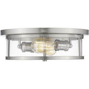 Savannah 2 Light 13.75 inch Brushed Nickel Flush Mount Ceiling Light