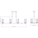 Danica 8 Light 42 inch Modern Gold Linear Chandelier Ceiling Light