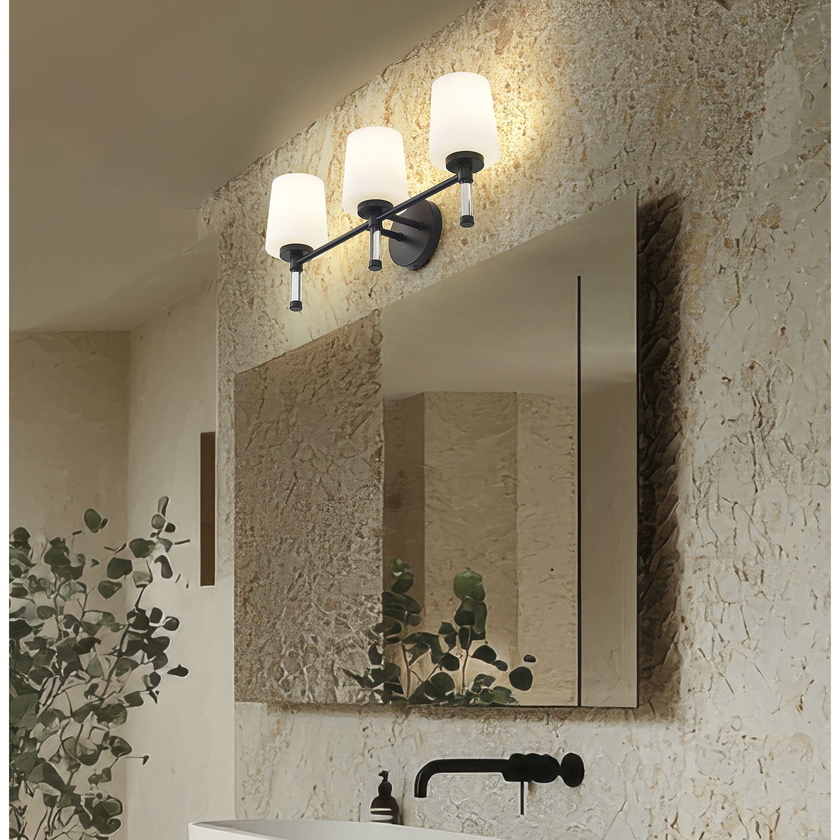 Henri Vanity Wall Light in Matte Black